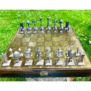 Charles Martel Chess Set by Richard Synek Antique 50s VGC LOOK!